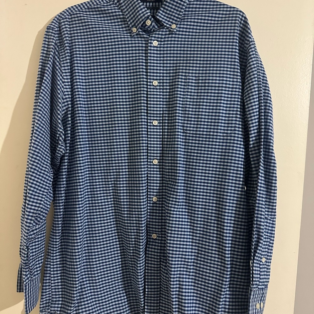 Dockers Blue Gingham Casual Shirt